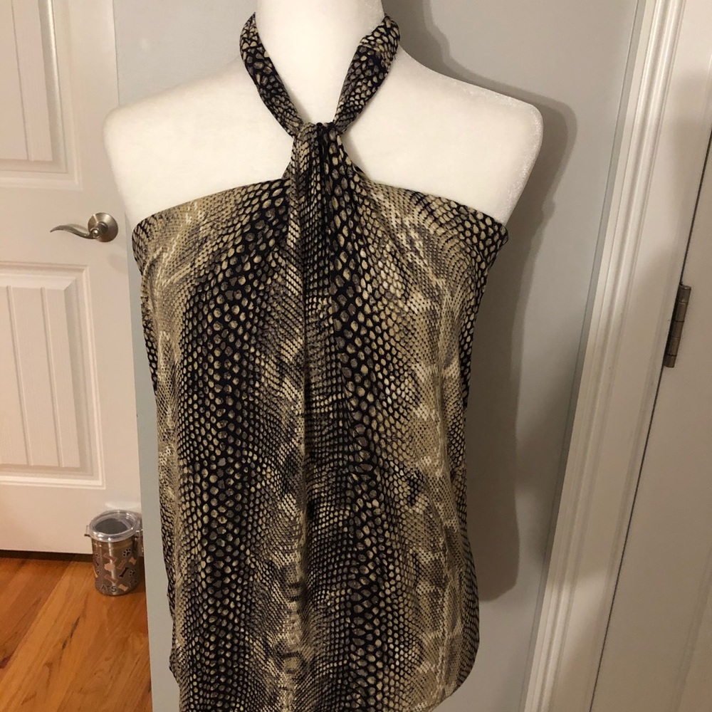 EXPRESS  Snake Print  Halter Top. Size S